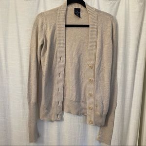 Beige button down cardigan Faded Glory small